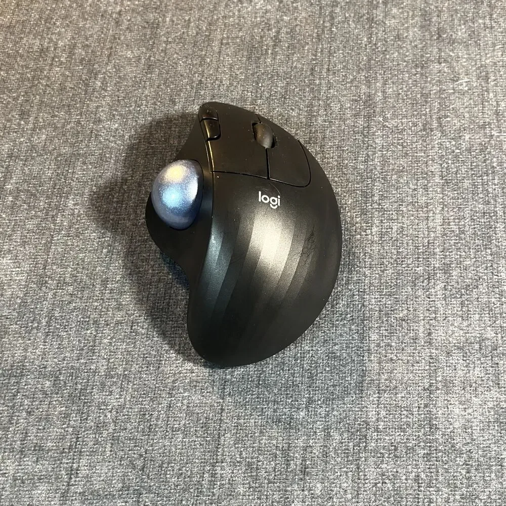 Logitech Ergo M575S Wireless Trackball Mouse Black Tested Working With Receiver